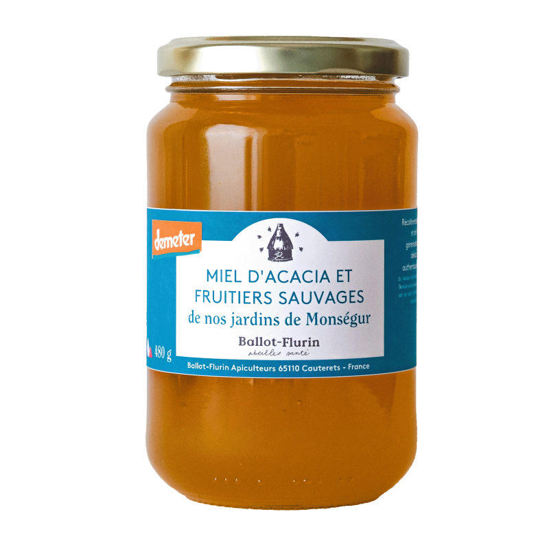 Wild Acacia and Fruit Tree Honey from Monségur - 480g
